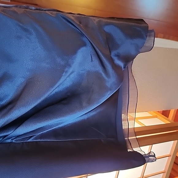 White by Vera Wang hammered satin bow dress 6 in smokey haze - Picture 7 of 16